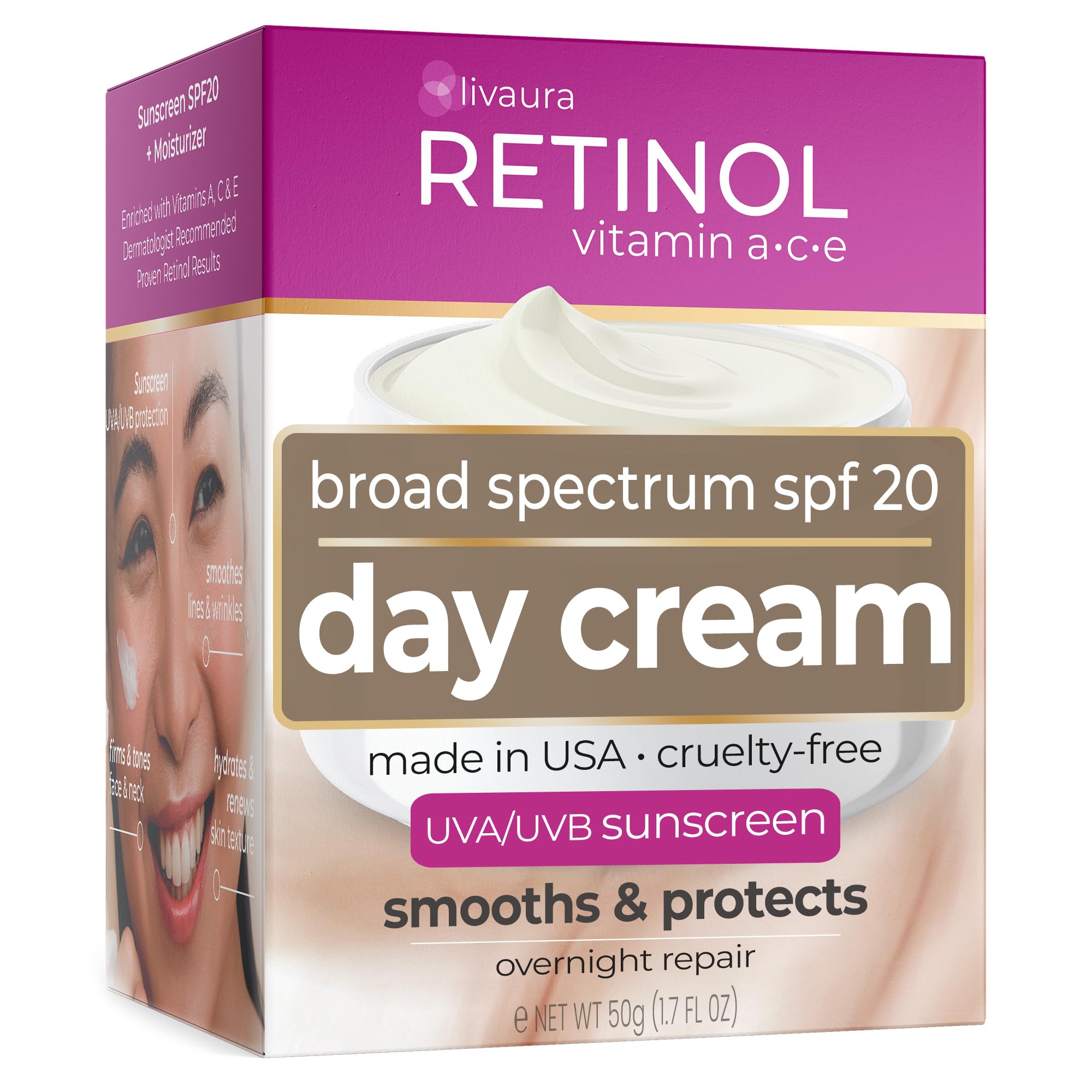 Amazon.com: LIVAURA Retinol Skincare LdeL Cosmetics Day Cream